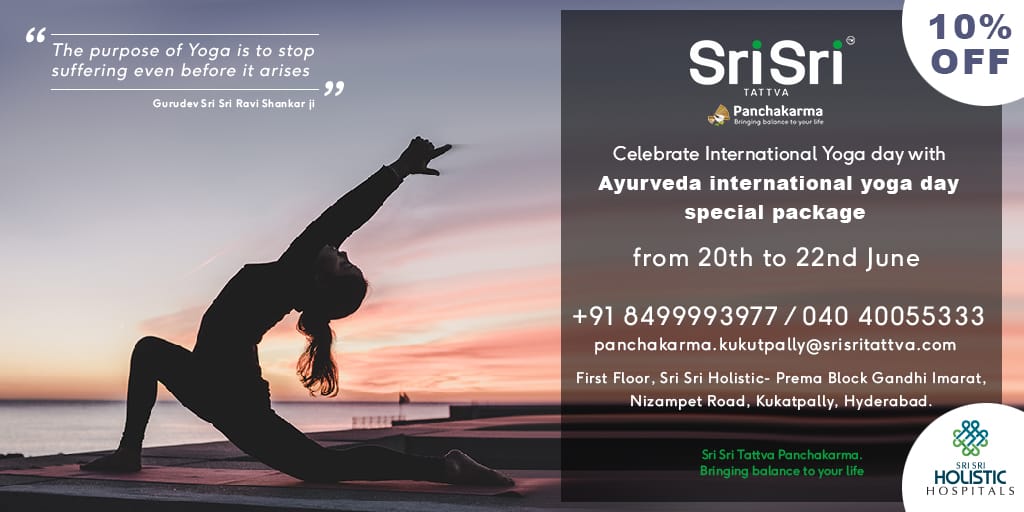 3 days of Special Ayurveda Therapies to celebrate Yoga